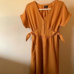 ROOLEE mustard button up dress! Size M